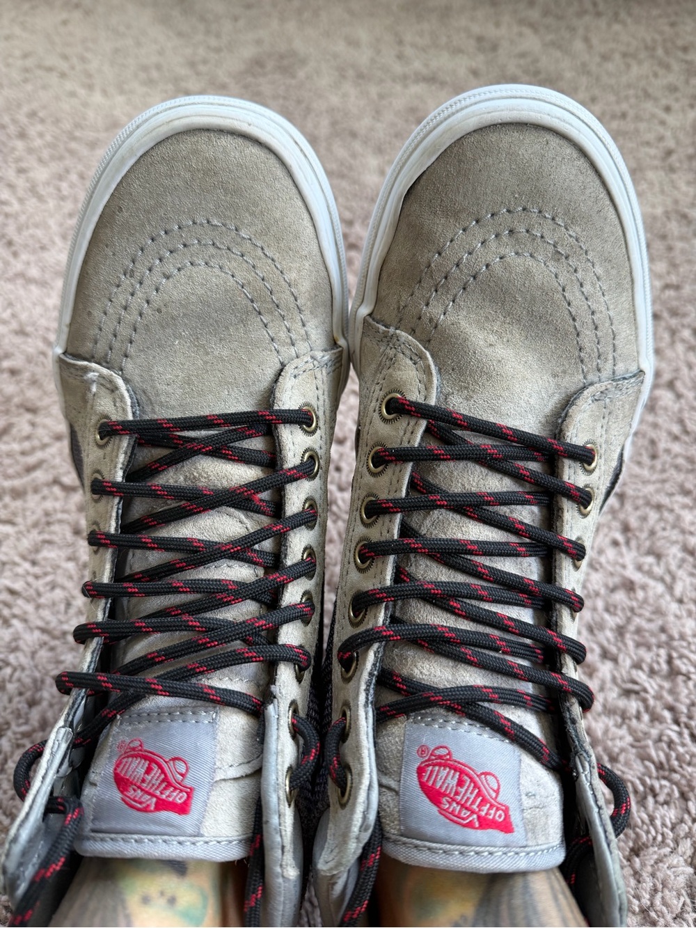 VANS SK8-Hi MTE Gray Suede Scotchguard High Top Sneakers Women's Size 8